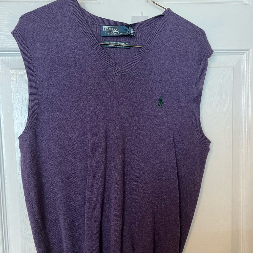 Men’s Purple Polo Sweater vest